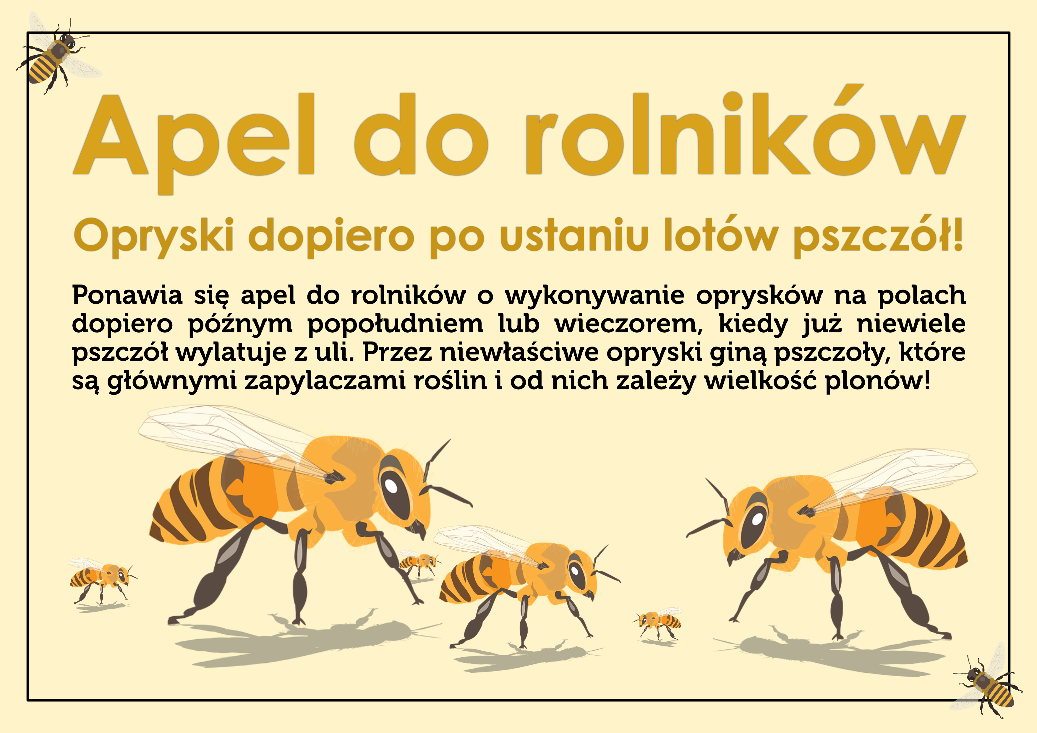 Plakat - pszczoły